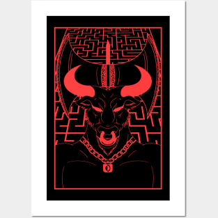 Minotaur Labyrinth Posters and Art